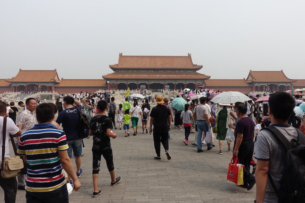 Schön durch den Palast quetschen, man muss sich anstrengen das schöne zu sehen in Beijing.