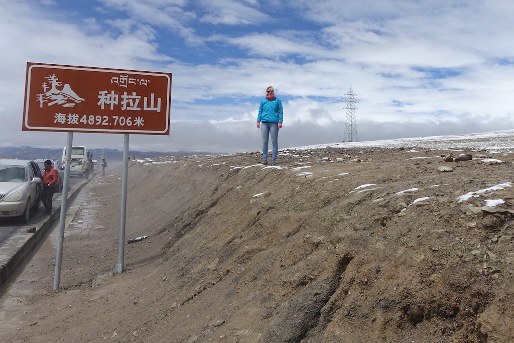 Erster Pass nach Lhasa mit Schnee.