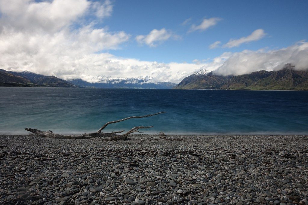 Am Lake Hawea hat es nochmal geschneit!