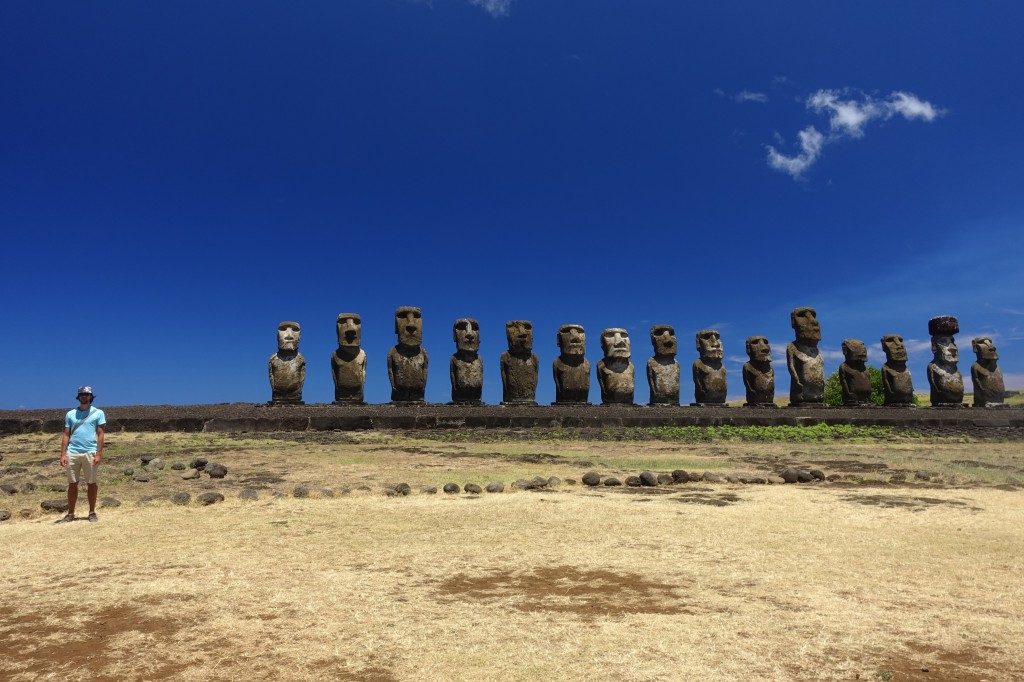 Die größte Moai Reihe am Meer: Ahu Tongariki
