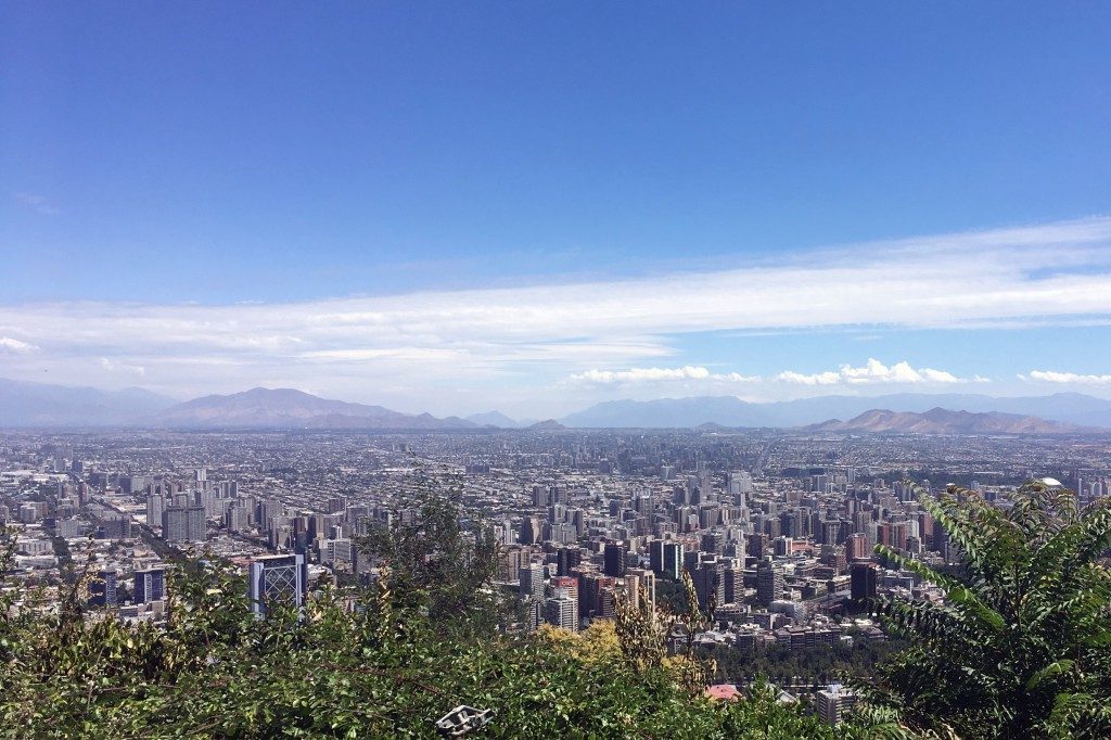 Ausblick auf Santiago vom Cerro San Cristobal