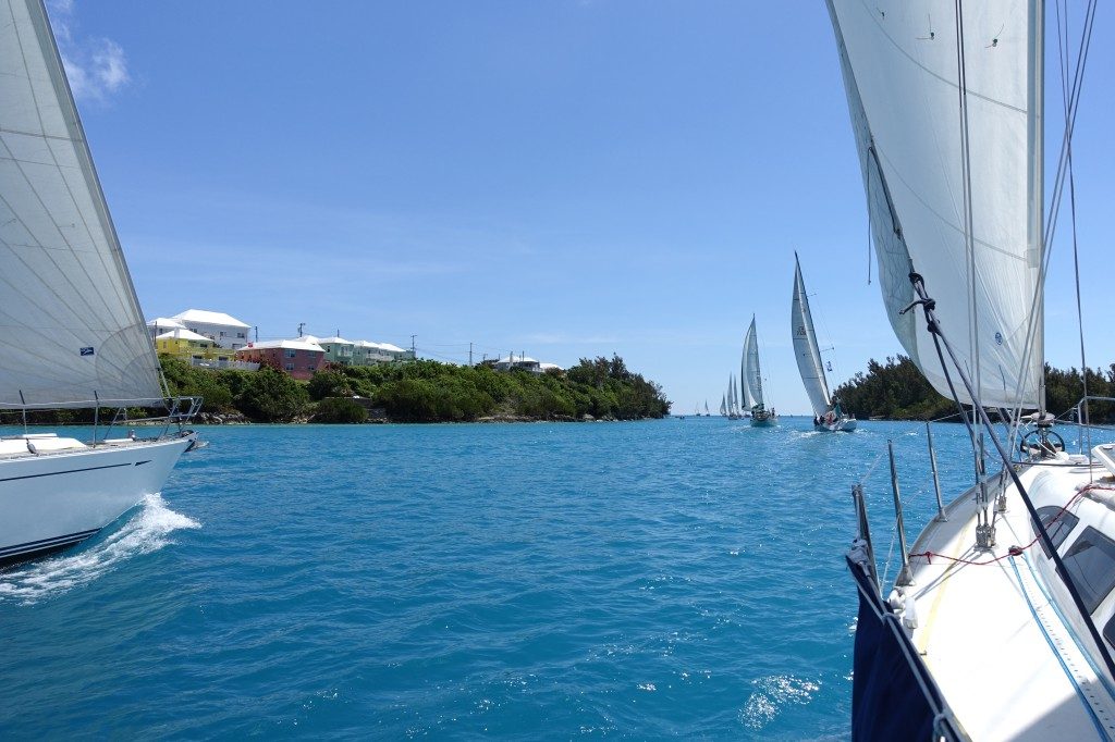 Gestartet wurde im inneren der Lagune...und es gab wirklich keinen Crash in der schmalen Ausfahrt ;)